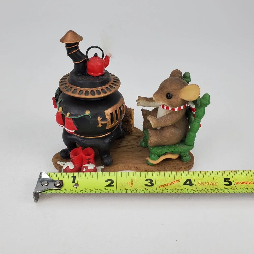 Charming Tails You Give Me A Warm‎ Feeling Mouse Stove Figurine Fitz and Floyd